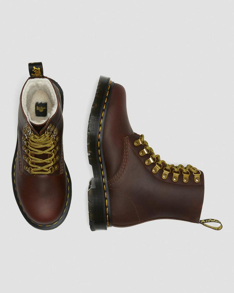 Dr Martens 1460 Pascal DM's Wintergrip Leren Winterschoenen Dames Bruin | NL 50GSO